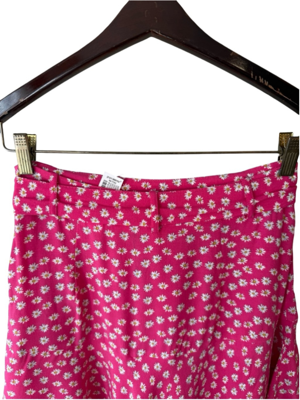 Zara Hot Pink Daisy Print Skort Size M Festival Cottagecore Coquette Feminine - Picture 12 of 13